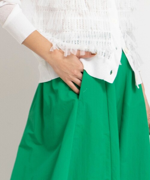 NOLLEY’S(ノーリーズ)の「ウォッシャブルフレアマキシスカート(スカート・レディース・グリーン/ホワイト系その他2・36/38)」の18枚目の写真