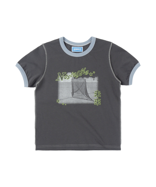 SUNNECT(ソネクト)の「Nirai Ringer Tee - Charcoal(Tシャツ/カットソー・レディース・その他・OS)」の1枚目の写真