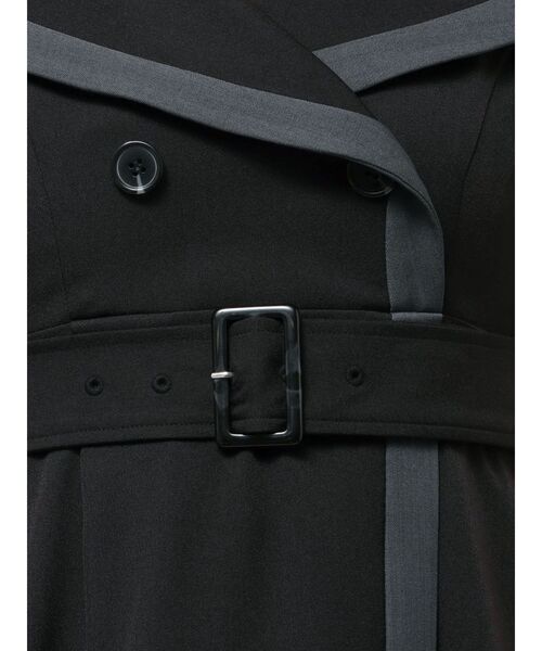 MERCURYDUO（マーキュリーデュオ）の「バイカラーハーフスリーブトレンチフレアワンピース（ワンピース・レディース・ミント/ベージュ/グレー/ブラック・SMALL/MEDIUM）」の21枚目の写真