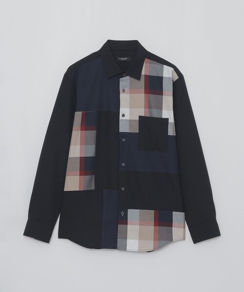 BLACK LABEL CRESTBRIDGE（ブラックレーベル・クレストブリッジ）の「クレスブリッジチェックパッチワークシャツ（シャツ/ブラウス・メンズ・オフホワイト/ブラック・M/L/S/XL）」の12枚目の写真