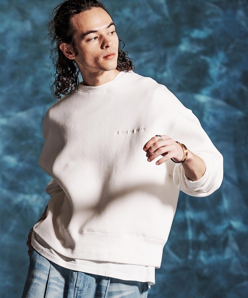 Jih Nunc（ジーヌンク）の「msw1834-ショート丈ポンチ刺繍プルオーバー(JIH-R1149)（スウェット・メンズ・ネイビー/ホワイト/ブラック・L/M/S）」の10枚目の写真