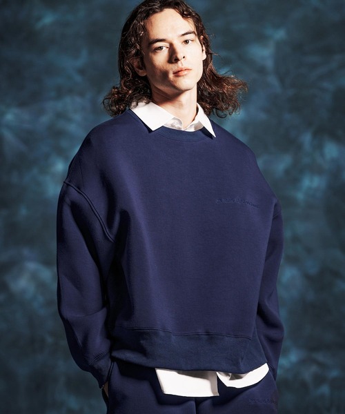 Jih Nunc（ジーヌンク）の「msw1834-ショート丈ポンチ刺繍プルオーバー(JIH-R1149)（スウェット・メンズ・ネイビー/ホワイト/ブラック・L/M/S）」の15枚目の写真