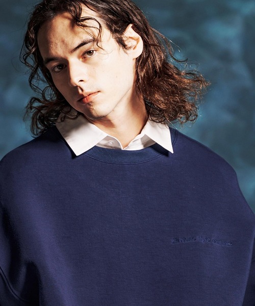 Jih Nunc（ジーヌンク）の「msw1834-ショート丈ポンチ刺繍プルオーバー(JIH-R1149)（スウェット・メンズ・ネイビー/ホワイト/ブラック・L/M/S）」の16枚目の写真