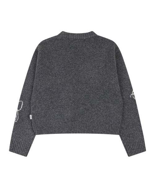 ORDINARY HOLIDAY（オーディナリー ホリデー）の「LETTERING JACQUARD PULLOVER [CHARCOAL]（ニット/セーター・レディース・その他・FREE）」の4枚目の写真