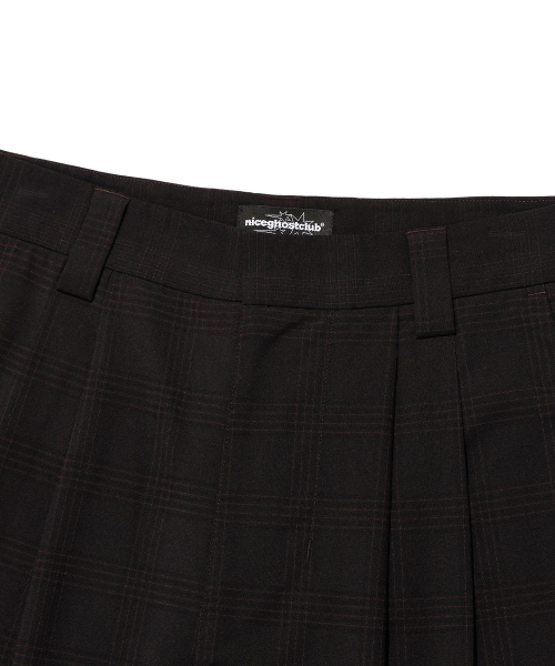 NICE GHOST CLUB(ナイスゴーストクラブ)の「CHECK TAILORED SHORTS_BLACK(NG2EMUPA63A)(その他パンツ・レディース・ブラック・S/M/L)」の3枚目の写真