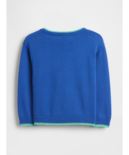 GAP(ギャップ)の「シェーカーステッチ セーター (幼児・ベビー)(ニット/セーター・キッズ・ホワイト×ネイビー/ブルー・95cm/100cm/110cm/90cm/80cm/105cm/70cm)」の3枚目の写真