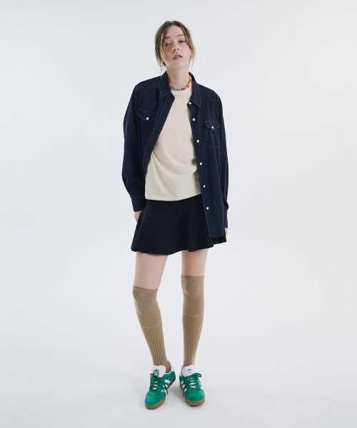 VOYONN（ボヨン）の「ウェスタンステッチシャツ ネイビー 0111（シャツ/ブラウス・レディース・その他・M/L）」の3枚目の写真