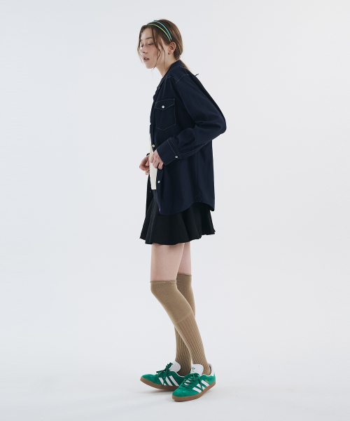 VOYONN（ボヨン）の「ウェスタンステッチシャツ ネイビー 0111（シャツ/ブラウス・レディース・その他・M/L）」の4枚目の写真