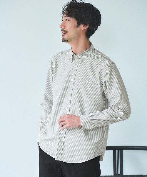 green label relaxing(グリーンレーベルリラクシング)の「W/R オックスフォード ボタンダウン 長袖 シャツ(シャツ/ブラウス・メンズ・ケリーグリーン/ライトピンク/ホワイト/コバルトブルー・S/XL/M/L)」の3枚目の写真