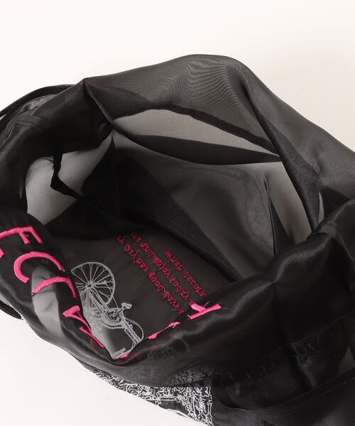 LILA&FLEUR(リラアンドフルール)の「Shopping Bag Organdie(エコバッグ/サブバッグ・レディース・ホワイト×グリーン/ホワイト系/ホワイト×ピンク/ネイビー系/ベージュ系/ブラック系・ONE SIZE)」の10枚目の写真