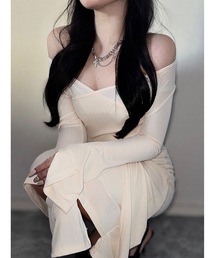 Rye by belgrace（リーバイベルグレイス）の「カシュクール ２way オフショル ドレスワンピース（ワンピース）」