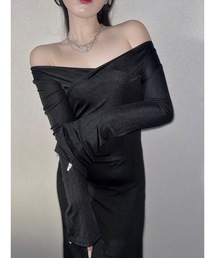 Rye by belgrace（リーバイベルグレイス）の「カシュクール ２way オフショル ドレスワンピース（ワンピース）」