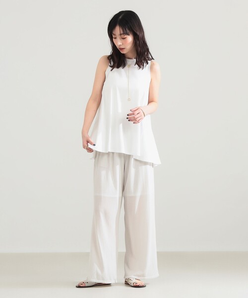 Demi-Luxe BEAMS(デミルクス ビームス)の「COG THE BIGSMOKE / HIBA バックフレアートップス(Tシャツ/カットソー・レディース・オフホワイト/ブラウン系その他2/ブラック・ONE SIZE)」の5枚目の写真