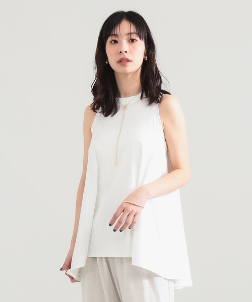 Demi-Luxe BEAMS(デミルクス ビームス)の「COG THE BIGSMOKE / HIBA バックフレアートップス(Tシャツ/カットソー・レディース・オフホワイト/ブラウン系その他2/ブラック・ONE SIZE)」の8枚目の写真