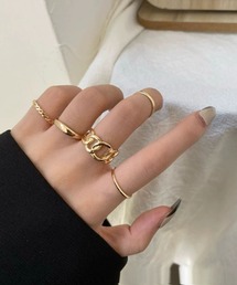 mul.（ムル）の「【456803】チェーンリング5点セット(RZ)（リング）」