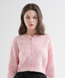 VLETI（ブレッティ）の「Wool Color Mixed Knit Round Cardigan (Light_pink)（カーディガン/ボレロ）」