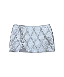 145OFFICE（145オフィス）の「metal padded skirt-silver（スカート）」