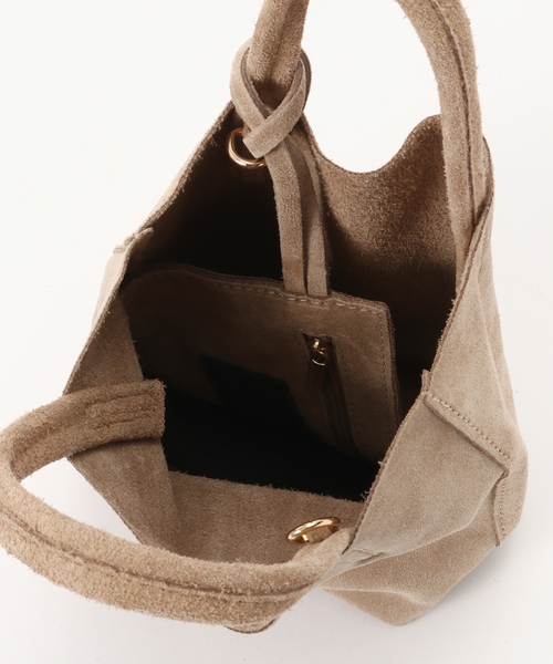 FRAMeWORK（フレームワーク）の「AULENTTI /オウレンティ 別注SUEDEMINI SHOULDER TOTE バッグ（ショルダーバッグ・レディース・イエロー/ネイビー/ベージュ・FREE）」の12枚目の写真