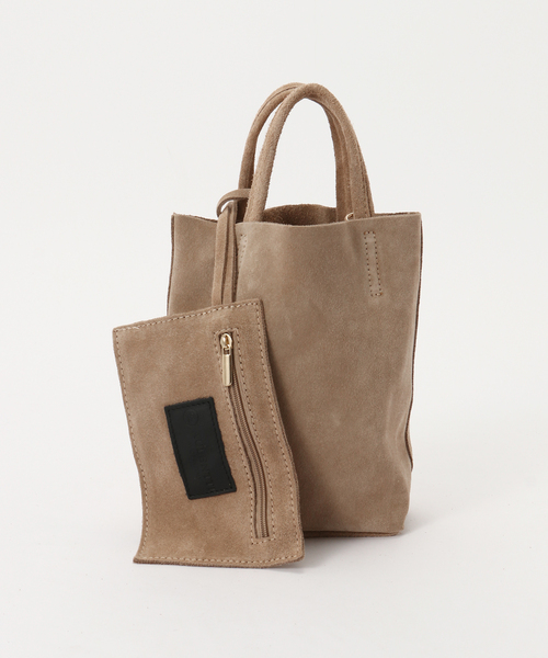 FRAMeWORK（フレームワーク）の「AULENTTI /オウレンティ 別注SUEDEMINI SHOULDER TOTE バッグ（ショルダーバッグ・レディース・イエロー/ネイビー/ベージュ・FREE）」の18枚目の写真