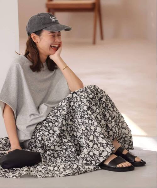 JOURNAL STANDARD relume（ジャーナルスタンダード　レリューム）の「《WEB限定追加 / 新色》コットンボイルクリンクルティアードスカート（柄）（スカート・レディース・サックスブルー/ブラック系その他/グリーン系その他/ブラウン・FREE）」の10枚目の写真