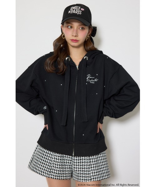 rienda(リエンダ)の「【Emily Paris】パーカー(パーカー・レディース・ブラック/ホワイト/ピンク・FREE)」の7枚目の写真