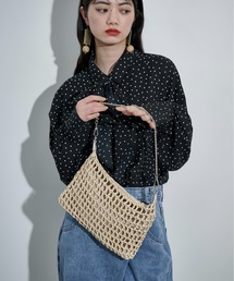 THE YOn | チェーンストラップ雑材メッシュバッグ(ハンドバッグ)
