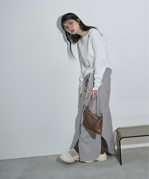 THE YOn（ザヨン）の「チェーンストラップ雑材メッシュバッグ（ハンドバッグ・レディース・ナチュラル/レッド/ブラウン・FREE）」の19枚目の写真