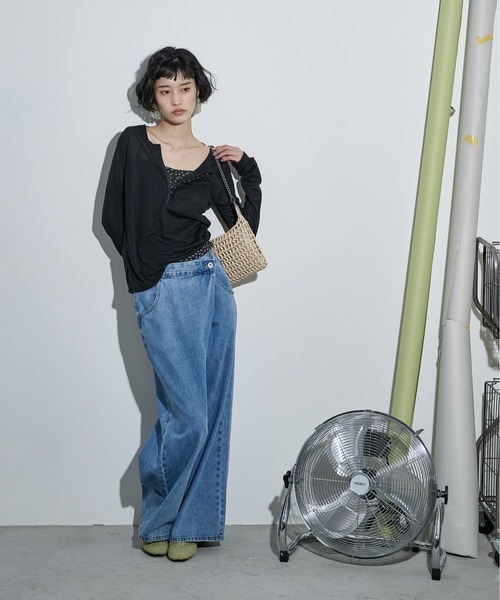 THE YOn（ザヨン）の「チェーンストラップ雑材メッシュバッグ（ハンドバッグ・レディース・ナチュラル/レッド/ブラウン・FREE）」の9枚目の写真