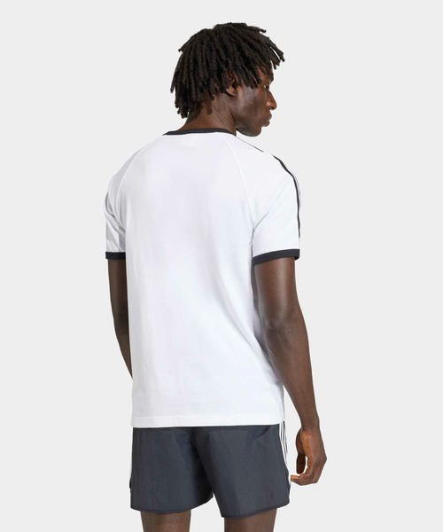 adidas（アディダス）の「スリーストライプス スリム リンガー Tシャツ / アディダスオリジナルス adidas Originals（Tシャツ/カットソー・メンズ・ブルー/ブラック/ホワイト・X-LARGE/LARGE/3XL/XX-LARGE/X-SMALL/SMALL/MEDIUM/XX-SMALL）」の6枚目の写真