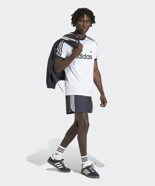 adidas（アディダス）の「スリーストライプス スリム リンガー Tシャツ / アディダスオリジナルス adidas Originals（Tシャツ/カットソー・メンズ・ブルー/ブラック/ホワイト・X-LARGE/LARGE/3XL/XX-LARGE/X-SMALL/SMALL/MEDIUM/XX-SMALL）」の9枚目の写真