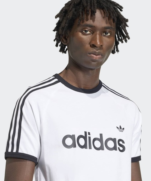 adidas（アディダス）の「スリーストライプス スリム リンガー Tシャツ / アディダスオリジナルス adidas Originals（Tシャツ/カットソー・メンズ・ブルー/ブラック/ホワイト・X-LARGE/LARGE/3XL/XX-LARGE/X-SMALL/SMALL/MEDIUM/XX-SMALL）」の7枚目の写真