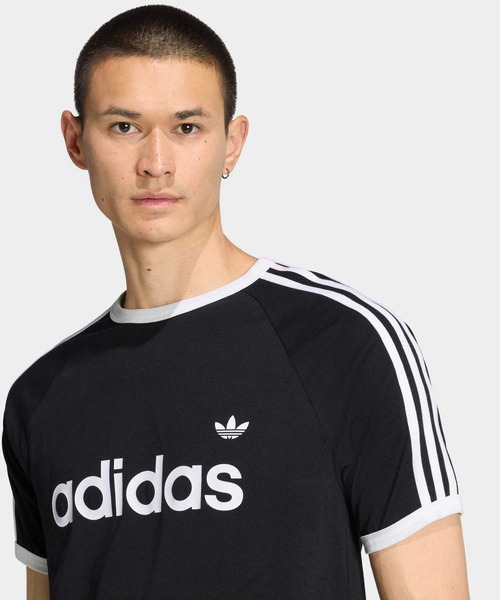 adidas（アディダス）の「スリーストライプス スリム リンガー Tシャツ / アディダスオリジナルス adidas Originals（Tシャツ/カットソー・メンズ・ブルー/ブラック/ホワイト・X-LARGE/LARGE/3XL/XX-LARGE/X-SMALL/SMALL/MEDIUM/XX-SMALL）」の11枚目の写真