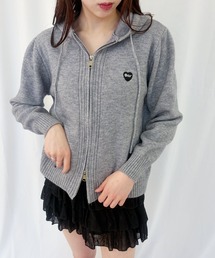 【ZOZOTOWN限定】ワンポイントダブルジップニットパーカー