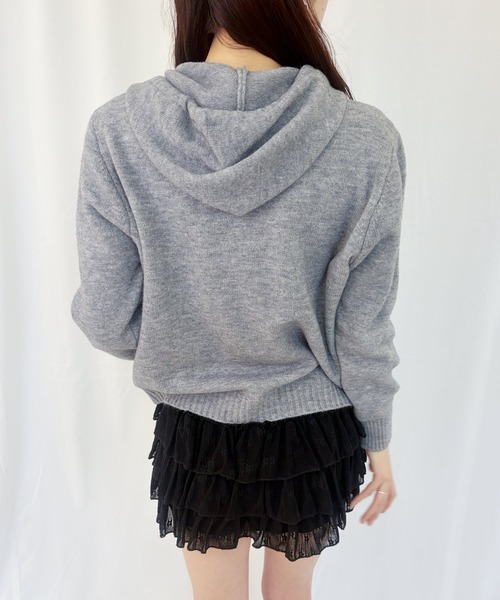 frunco(フランコ)の「【ZOZOTOWN限定】ワンポイントダブルジップニットパーカー(ニット/セーター・レディース・ホワイト/ブラック/アイボリー/グレー・FREE)」の13枚目の写真