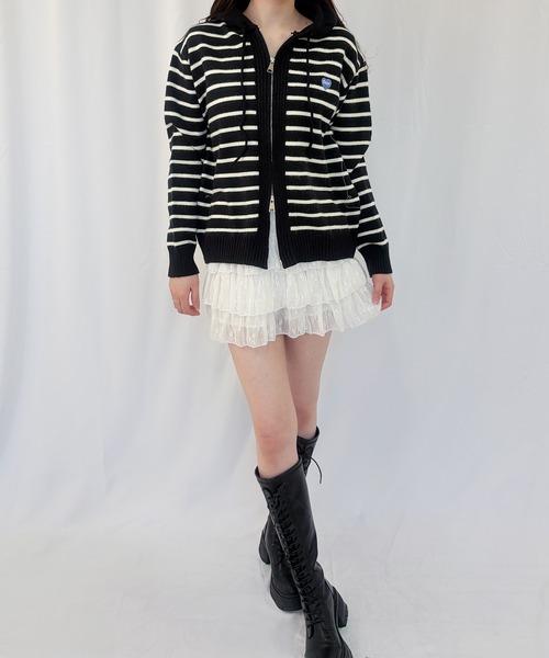 frunco(フランコ)の「【ZOZOTOWN限定】ワンポイントダブルジップニットパーカー(ニット/セーター・レディース・ホワイト/ブラック/アイボリー/グレー・FREE)」の20枚目の写真