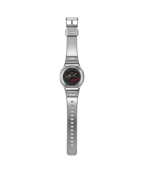 G-SHOCK(ジーショック)の「FINE METALLIC SERIES / GM-2100YRA-8AJF(アナログ腕時計・メンズ・シルバー・FREE)」の3枚目の写真