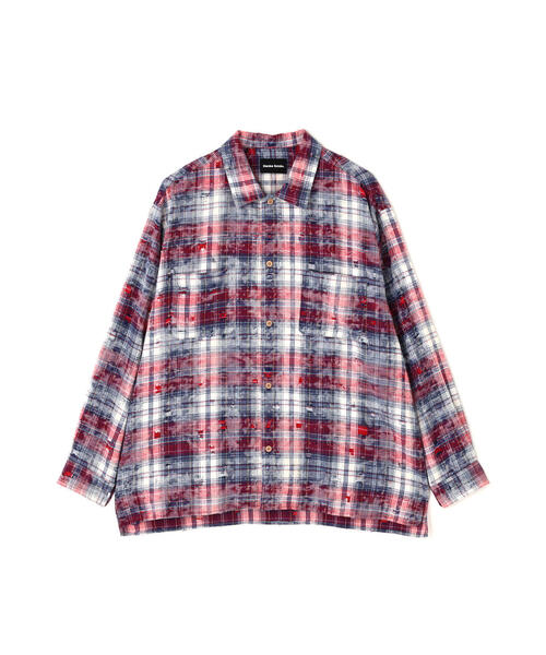 DANKE SCHON(ダンケシェーン)の「【WEB&DEPOT限定】DankeSchon/ダンケシェーン/DAMAGE WORK SHIRTS(シャツ/ブラウス・レディース・レッド/モスグリーン/ネイビー・L/M/XL)」の7枚目の写真