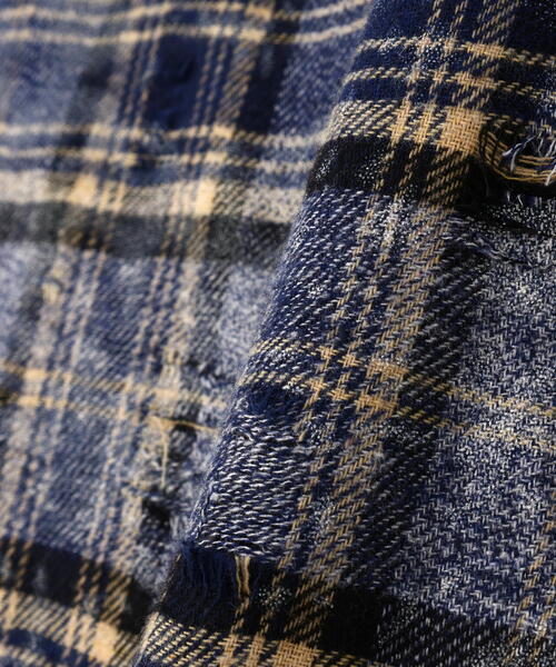 DANKE SCHON(ダンケシェーン)の「【WEB&DEPOT限定】DankeSchon/ダンケシェーン/DAMAGE WORK SHIRTS(シャツ/ブラウス・レディース・レッド/モスグリーン/ネイビー・L/M/XL)」の10枚目の写真