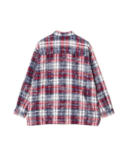 DANKE SCHON(ダンケシェーン)の「【WEB&DEPOT限定】DankeSchon/ダンケシェーン/DAMAGE WORK SHIRTS(シャツ/ブラウス・レディース・レッド/モスグリーン/ネイビー・L/M/XL)」の6枚目の写真