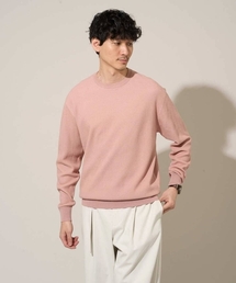 a.v.v（アーヴェヴェ）の「【洗濯機で洗える】タックメッシュクルーネックニット（ニット/セーター）」