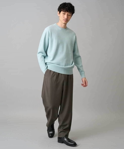 a.v.v（アーヴェヴェ）の「【洗濯機で洗える】タックメッシュクルーネックニット（ニット/セーター・メンズ・ピンク/ホワイト/ミント・46/48）」の10枚目の写真