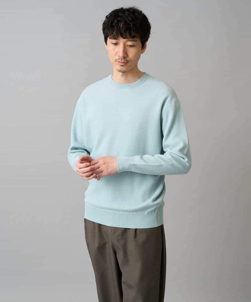 a.v.v（アーヴェヴェ）の「【洗濯機で洗える】タックメッシュクルーネックニット（ニット/セーター・メンズ・ピンク/ホワイト/ミント・46/48）」の14枚目の写真