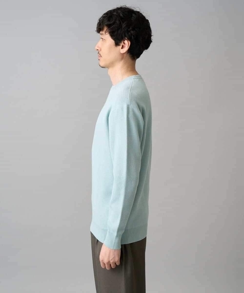 a.v.v（アーヴェヴェ）の「【洗濯機で洗える】タックメッシュクルーネックニット（ニット/セーター・メンズ・ピンク/ホワイト/ミント・46/48）」の16枚目の写真