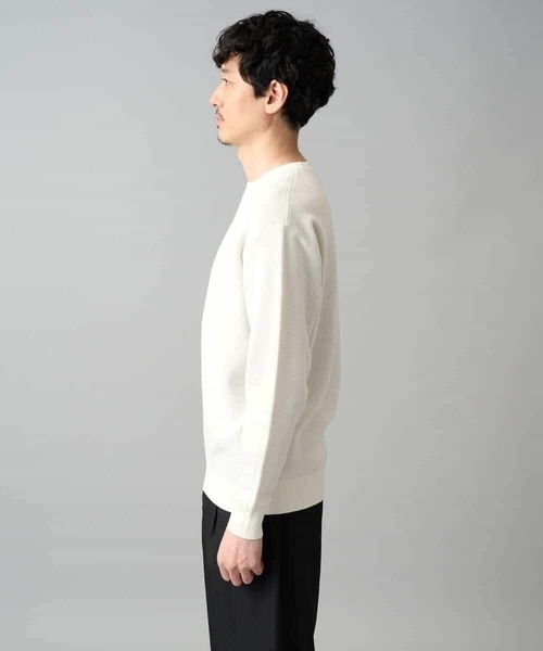 a.v.v（アーヴェヴェ）の「【洗濯機で洗える】タックメッシュクルーネックニット（ニット/セーター・メンズ・ピンク/ホワイト/ミント・46/48）」の20枚目の写真