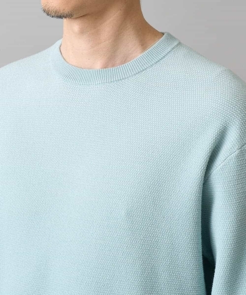 a.v.v（アーヴェヴェ）の「【洗濯機で洗える】タックメッシュクルーネックニット（ニット/セーター・メンズ・ピンク/ホワイト/ミント・46/48）」の22枚目の写真