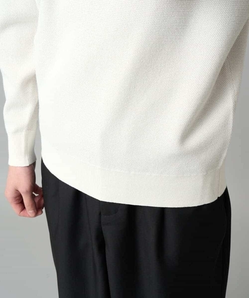a.v.v(アーヴェヴェ)の「軽やかに着れる春夏ニット 【洗濯機で洗える】タックメッシュクルーネックニット(ニット/セーター・メンズ・ピンク/ホワイト/ミント・46/48)」の16枚目の写真