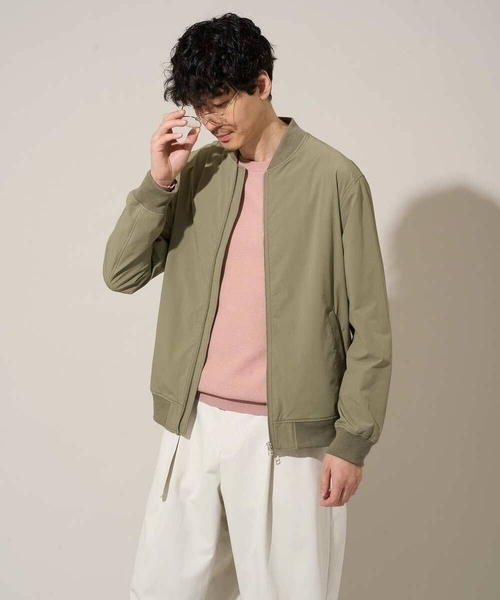 a.v.v(アーヴェヴェ)の「軽やかに着れる春夏ニット 【洗濯機で洗える】タックメッシュクルーネックニット(ニット/セーター・メンズ・ピンク/ホワイト/ミント・46/48)」の7枚目の写真