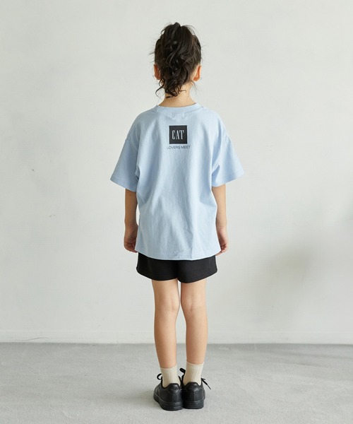 undeny.(アンディニ-)の「アンディニー CAT Tシャツ(Tシャツ/カットソー・キッズ・サックスブルー/ホワイト/ベージュ系その他・XL/L/M)」の9枚目の写真