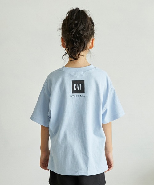undeny.(アンディニ-)の「アンディニー CAT Tシャツ(Tシャツ/カットソー・キッズ・サックスブルー/ホワイト/ベージュ系その他・XL/L/M)」の7枚目の写真