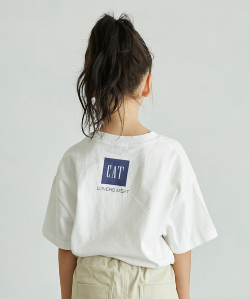 undeny.(アンディニ-)の「アンディニー CAT Tシャツ(Tシャツ/カットソー・キッズ・サックスブルー/ホワイト/ベージュ系その他・XL/L/M)」の4枚目の写真